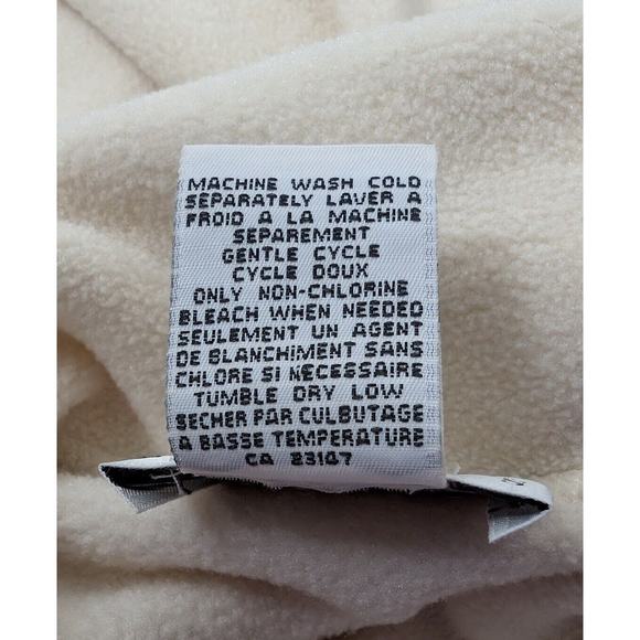 Vintage 90s Shacket Cream Fleece Button Jacket Size Petite Small PS Talbots - Picture 6 of 6